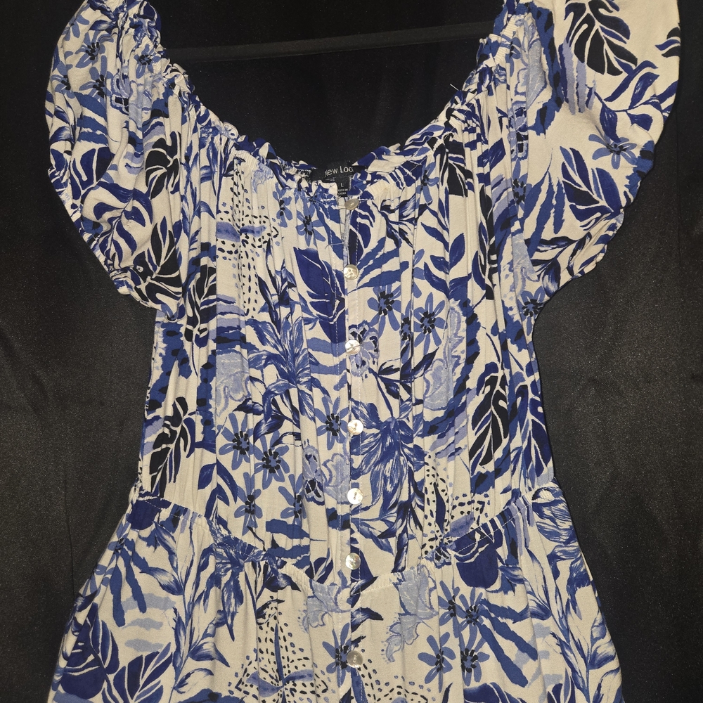 New Look Blue Sleeveless Sundress Maxi - Picture 2 of 5